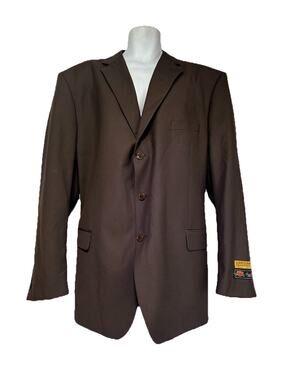 Alberto Nardoni collection rome italy brown 100% Wool blazer Super 150’s